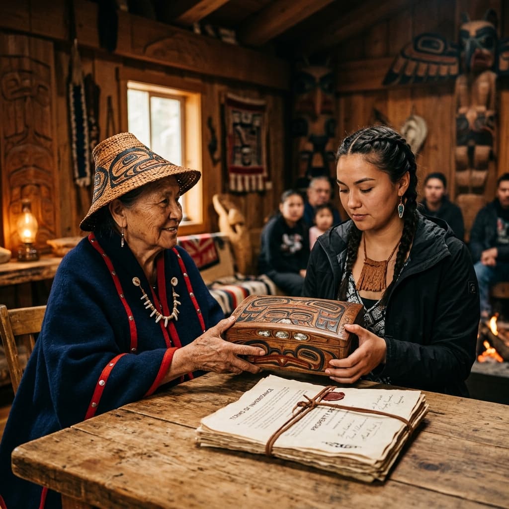 Elder Passing Down Heritage